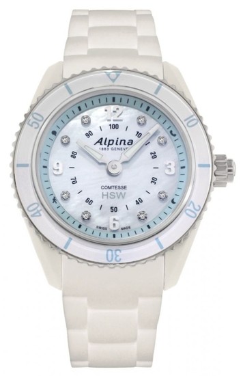 ALPINA LADIES HOROLOGICAL SMARTWATCH MOTHER OF PEARL AL-281MPWND3V6