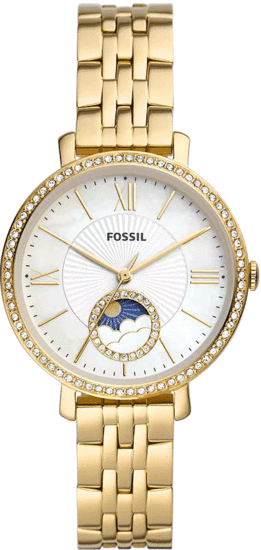FOSSIL Jacqueline Sun Moon Multifunction Gold-Tone Stainless Steel Watch ES5167