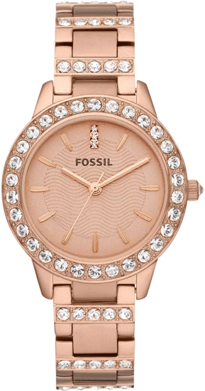FOSSIL Jesse Rose Three-Hand Day-Date Gold-Tone Stainless Steel Watch ES3020