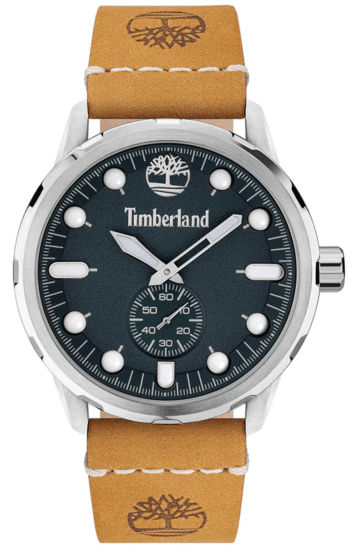 TIMBERLAND ADIRONDACK WATCH FOR MEN IN NAVY WITH WHEAT STRAP TDWGA0028501