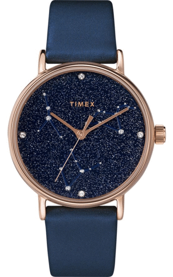 TIMEX Celestial Opulence 37mm Textured Strap Watch TW2T87800