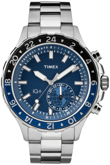 TIMEX iQ+ Move Multi-Time 43mm Bracelet Watch TW2R39700
