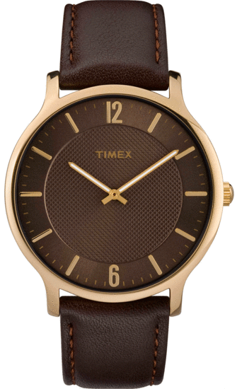 TIMEX Metropolitan Mens 40mm Leather Watch TW2R49800