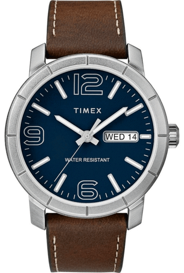 TIMEX Mod44 44mm Leather Strap Watch TW2R64200