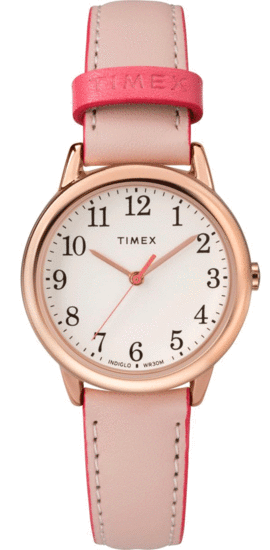 TIMEX Easy Reader Color Pop 30mm Leather Strap Watch TW2R62800