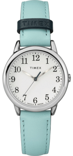TIMEX Easy Reader Color Pop 30mm Leather Strap Watch TW2R62900