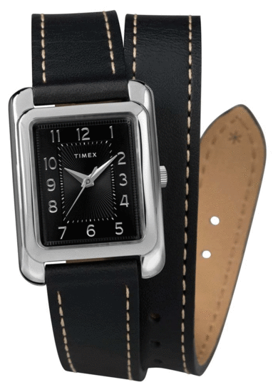 TIMEX Addison 25mm Double Wrap Leather Strap Watch TW2R90000