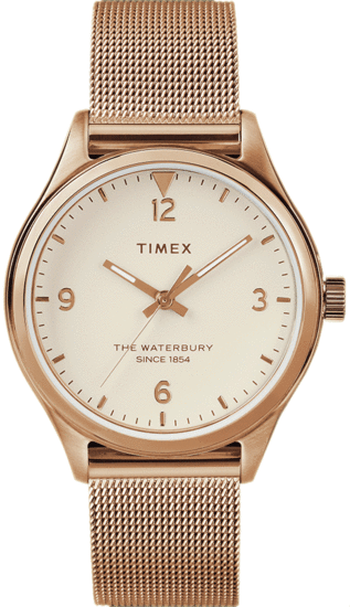 TIMEX Waterbury Traditional 34mm Stainless Steel Mesh Band Watch TW2T36200