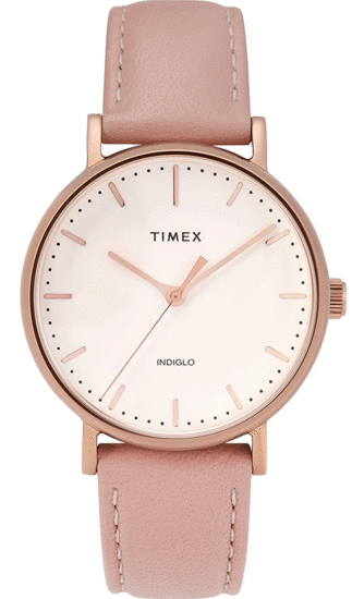 TIMEX Fairfield 37mm Leather Strap Watch TW2T31900