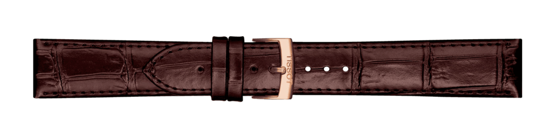 TISSOT T852.043.014 OFFICIAL BROWN LEATHER STRAP LUGS 20 MM