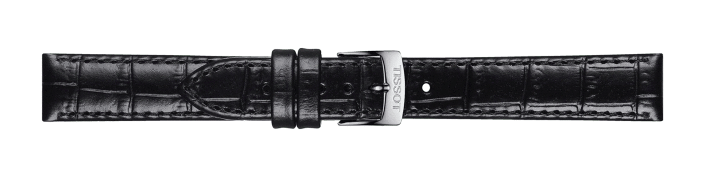 TISSOT T852.043.622 OFFICIAL BLACK LEATHER STRAP LUGS 15 MM