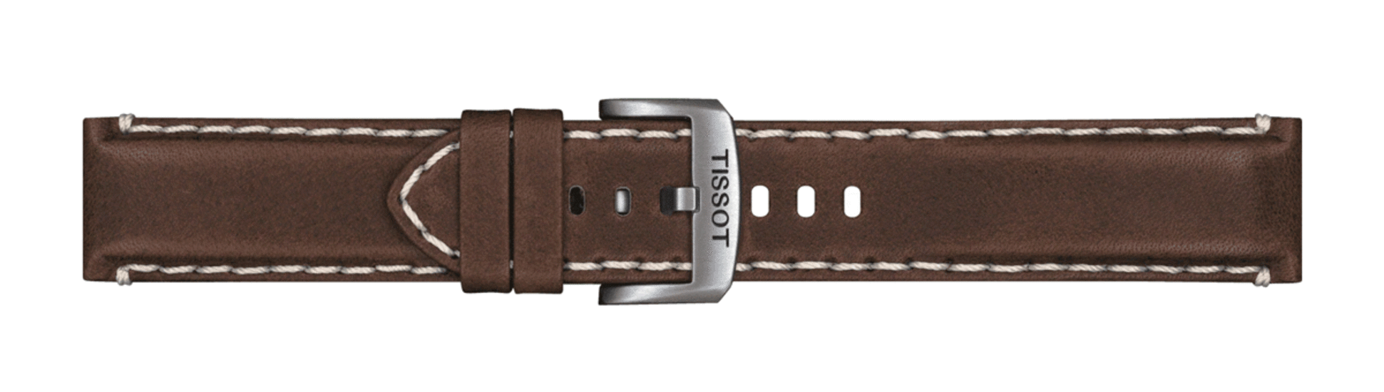 TISSOT T852.044.980 OFFICIAL BROWN LEATHER STRAP LUGS 22 MM