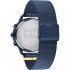 TOMMY HILFIGER ENGRAVED MONOGRAM BLUE IONIC PLATED WATCH 1782305