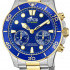 LOTUS MEN'S BLUE CONNECTED STAINLESS STEEL L18801/1