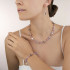 Coeur de Lion GeoCUBE® Earrings light amethyst & haematite lilac 4017/20-0829