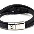 BLACK INFINITY LEATHER STRAP WITH MAGNETIC CLASP BY MENVARD MV1007