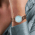 Olivia Burton Classic Sparkle Bezel Midi Dial Mint & Rose Gold Bracelet Watch OB16MD10