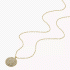 Fossil Sadie Glitz Disc Gold-Tone Stainless Steel Chain Necklace JF04544710