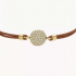 Fossil Sadie Glitz Disc Medium Brown Leather Components Bracelet JF04545710